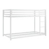 CHLOE White 78" x 42" Twin Metal Platform Low Bunkbed