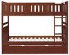 WILBUR Dark Cherry Twin over Twin Bunk Bed with Trundle