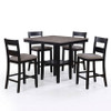 ATIKA Black & Gray 5 Piece Counter Height Set