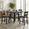 ATIKA Black & Gray 5 Piece Counter Height Set