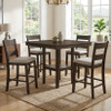 ATIKA Brown 5 Piece Counter Height Set
