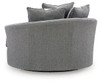 Creston Heights - Oversized Swivel Accent Chair - Smolder