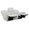 BARRETT Light Gray Fabric Power Reclining Sofa 