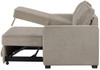 DAPHNE Light Brown 87" Wide Reversible Sectional with Pull-Out Sleeper & Storage (RTA)