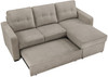 DAPHNE Light Brown 87" Wide Reversible Sectional with Pull-Out Sleeper & Storage (RTA)