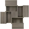 ORION Gray 35" x 35" Storage Coffee Table