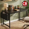 TAZIO Black 32" Wide x 20" Depth Desk with Storage (RTA)