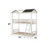 Nadine Cottage - Twin Over Twin Bunk Bed - Weathered White & Washed Gray