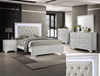 KRISTAL White Youth LED Bedroom Set