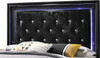 ALTANA Black Crushed Velvet Youth LED Bedroom Set 