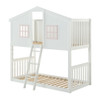 Rohan Cottage - Twin Over Twin Bunk Bed - White & Pink