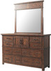 CARRIZO Rustic Cherry Queen Storage Platform Bedroom 
