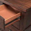 CARRIZO Rustic Cherry Queen Storage Platform Bedroom 