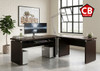 BRENNER Dark Brown 83" x 67" Reversible Computer Desk (RTA)