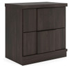 Shaehartin - Two Drawer Night Stand - Dark Brown