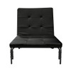 Senon - Adjustable Chair Futon - Silver & Black