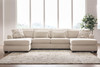 Mandi Point - 3-Piece Double Chaise Sleeper Sectional - Marble