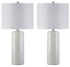 Steuben - Ceramic Table Lamp (Set of 2) - White