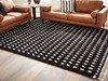 Minston - 5' x 7' Rug - Black / White