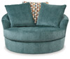 Laylabrook - Oversized Swivel Accent Chair - Teal