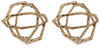 Laddington - Sculpture (Set of 2) - Antique Brass Finish
