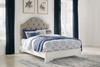 Blendon - Queen Upholstered Panel Bed - Rustic Brown