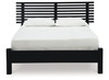 Danziar - Full Slat Panel Bed With Low Footboard - Black