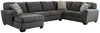 Ambee - Left Arm Facing Corner Chaise 3 Pc Sectional - Slate