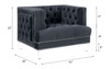 Ansario - Chair - Charcoal Velvet