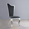 Cyrene - Side Chair (Set of 2) - Black Fabric & Stainless Steel