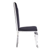 Cyrene - Side Chair (Set of 2) - Black Fabric & Stainless Steel