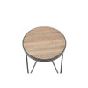 Bage - End Table - Weathered Gray Oak & Metal