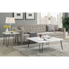 Telestis - Coffee Table - White Marble Top & Black