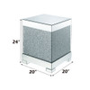 Mallika - End Table - Mirrored & Faux Round Crystals