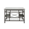 Lanzo - Kitchen Island - Marble Top & Gunmetal