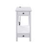 Byzad - Accent Table With USB - White