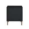 Myles - Nightstand - Black, Silver & Gold