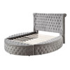 Gaiva - Queen Bed With Storage - Gray Velvet