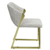 Galdesa - Side Chair (Set of 2) - Teddy Sherpa & Mirrored Gold