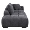 Chosen - Sectional Sofa With 6 Pillows - Gray Chenille
