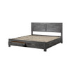 Vidalia - Queen Bed With Storage - Rustic Gray Oak