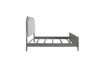 House Marchese - Queen Bed - Two Tone Beige Fabric & Pearl Gray