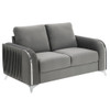 Wenona - Loveseat - Gray Velvet