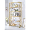 Milavera - Bookshelf - Clear Glass & Gold