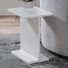 Irma - Marble End Table - I-Beam White