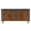 Estella - Server With Marble Top - Black Natural Marble Top & Walnut