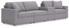 Modmax - Straight Sectional - Granite