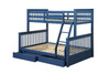 Harley II - Twin Over Full Bunk Bed - Navy Blue Finish