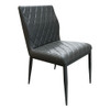 Cargo - Chair - Gray Synthetic Leather & Gunmetal