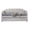 Peridot - Twin Daybed With Trundle - Dove Gray Velvet